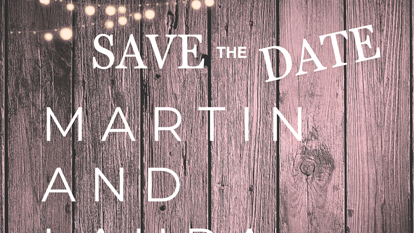 Try out our rustic wedding Set the Date invite!