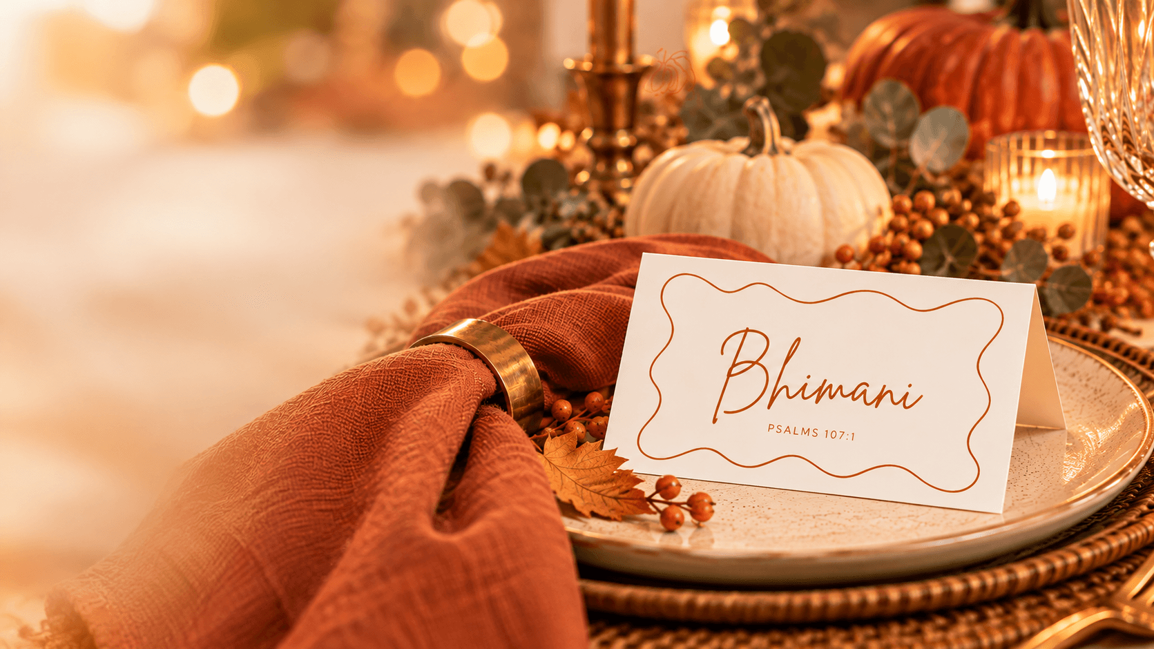 Editable Thanksgiving Place Card Template