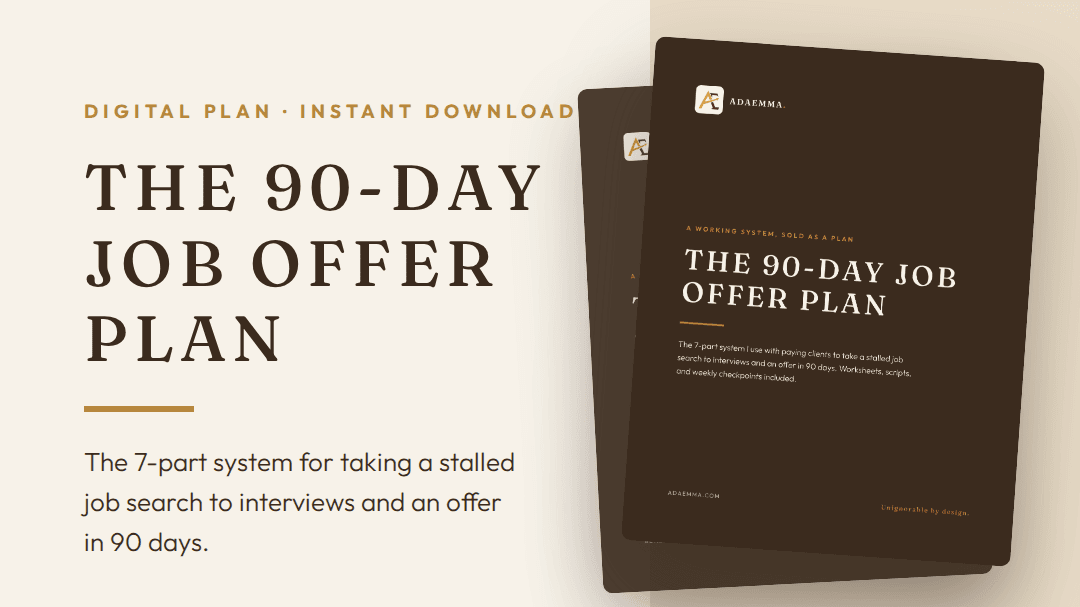 The 90-Day Job Offer Plan