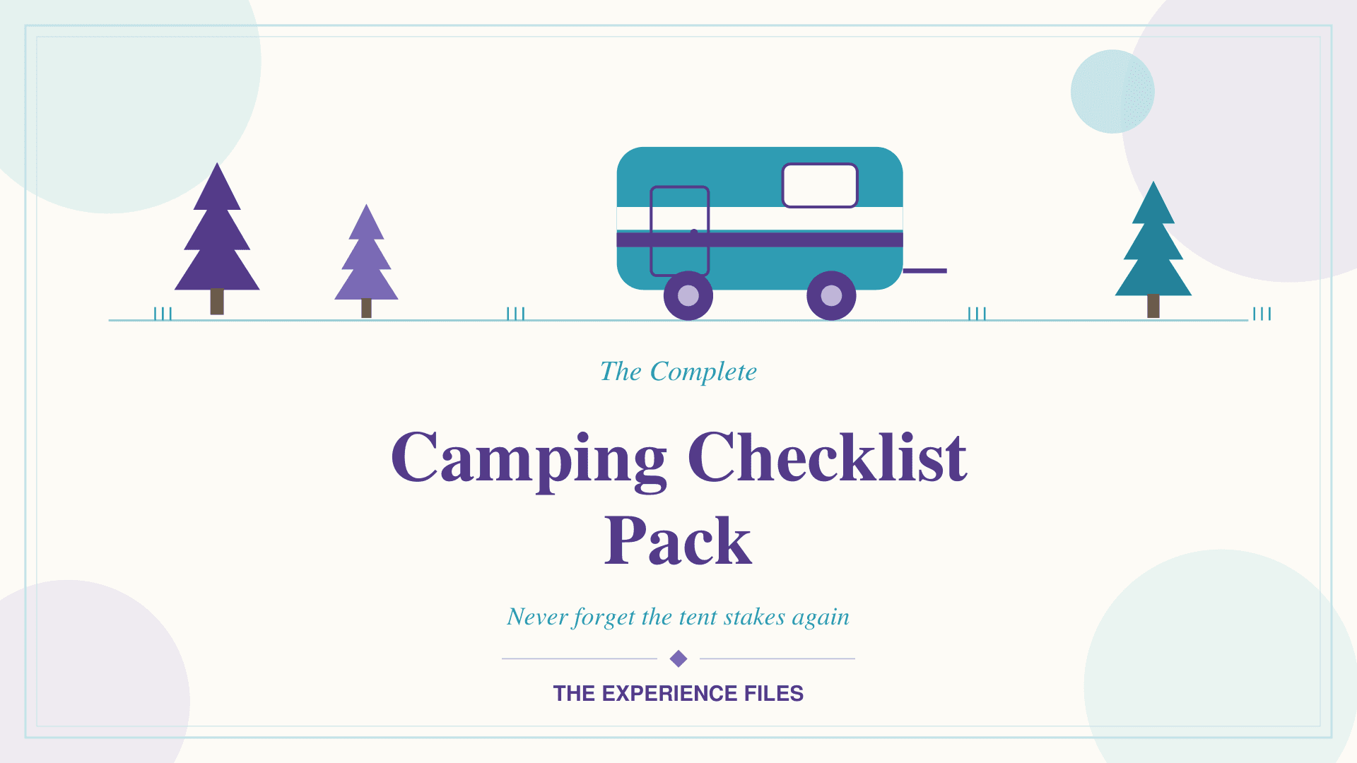 The Complete Camping Checklist Pack