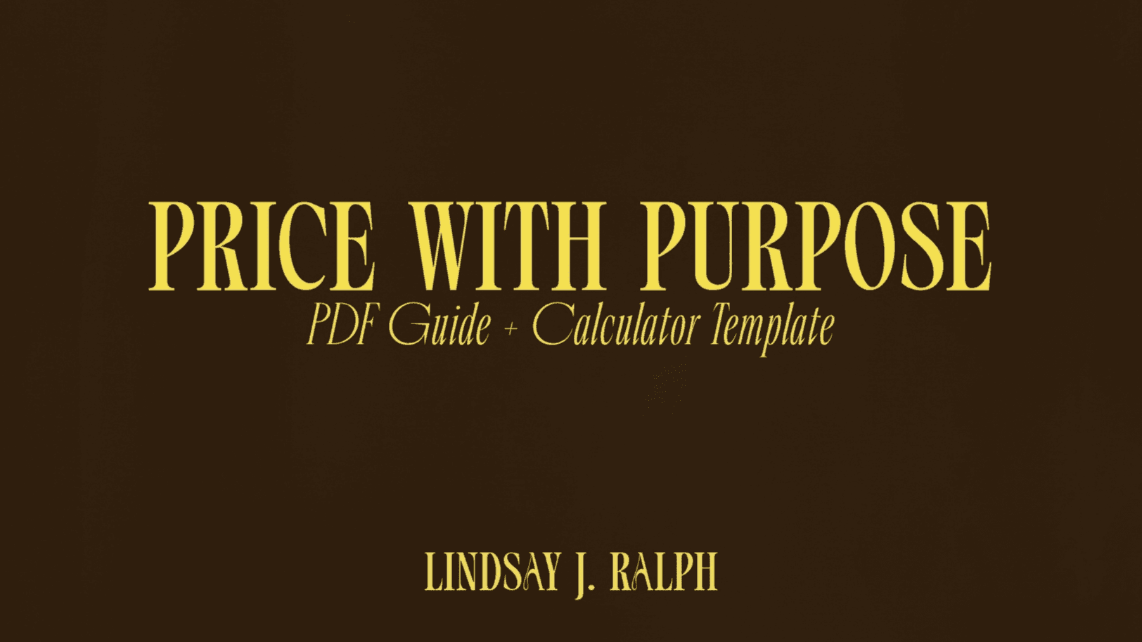 Price with Purpose