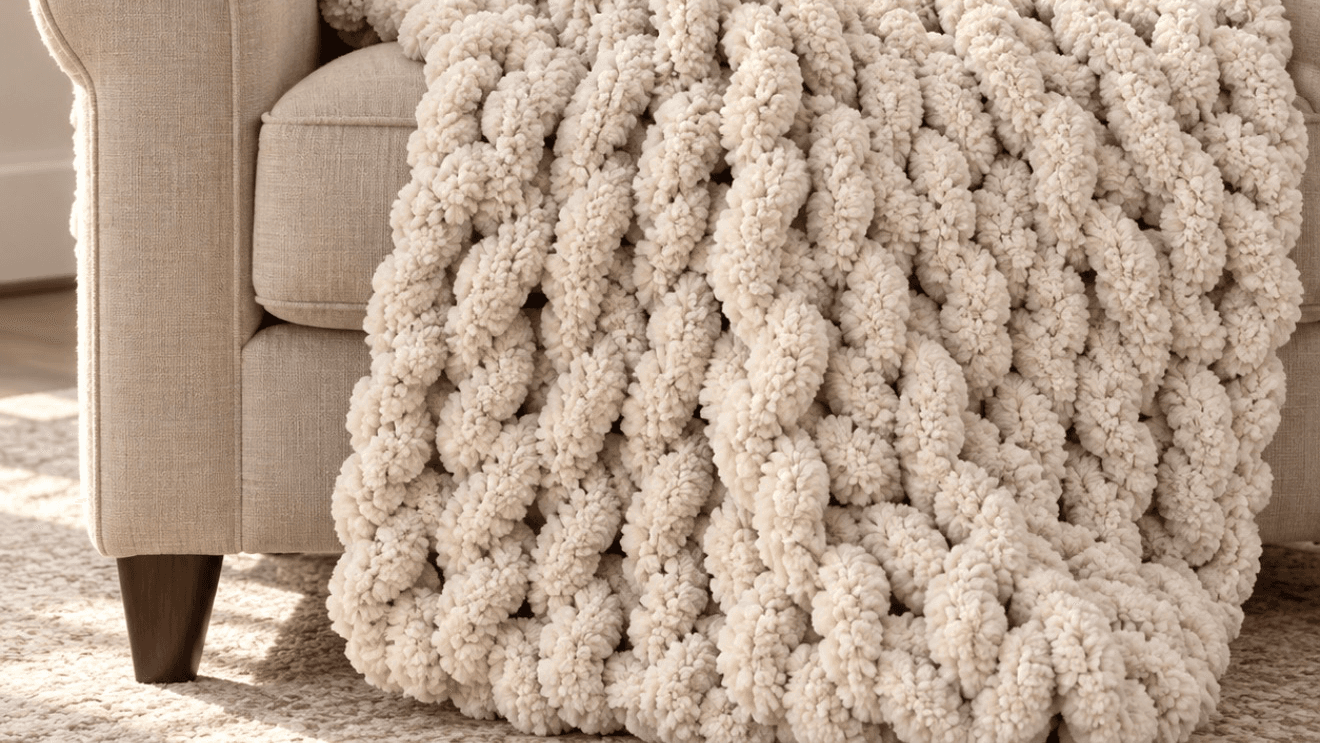     Handmade Chunky Throw Blanket 
