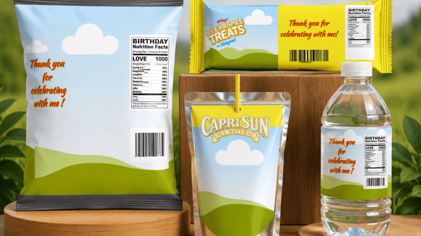 Editable 4-Piece Party Favor Starter Bundle