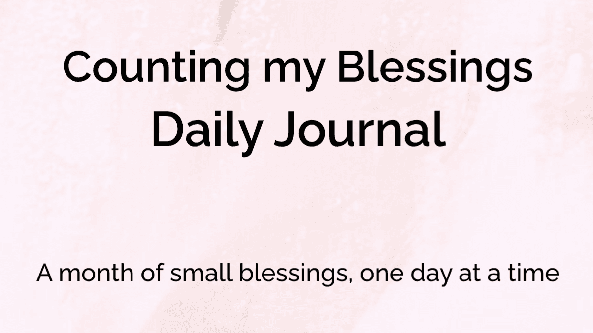 Get Our Counting My Blessings Daily Journal