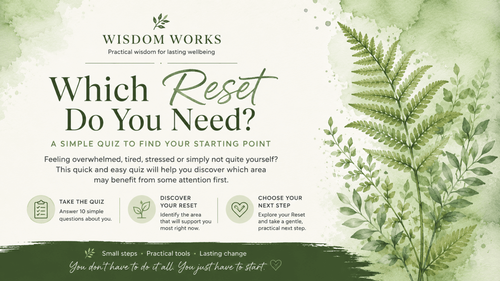 Which Reset Do You Need?