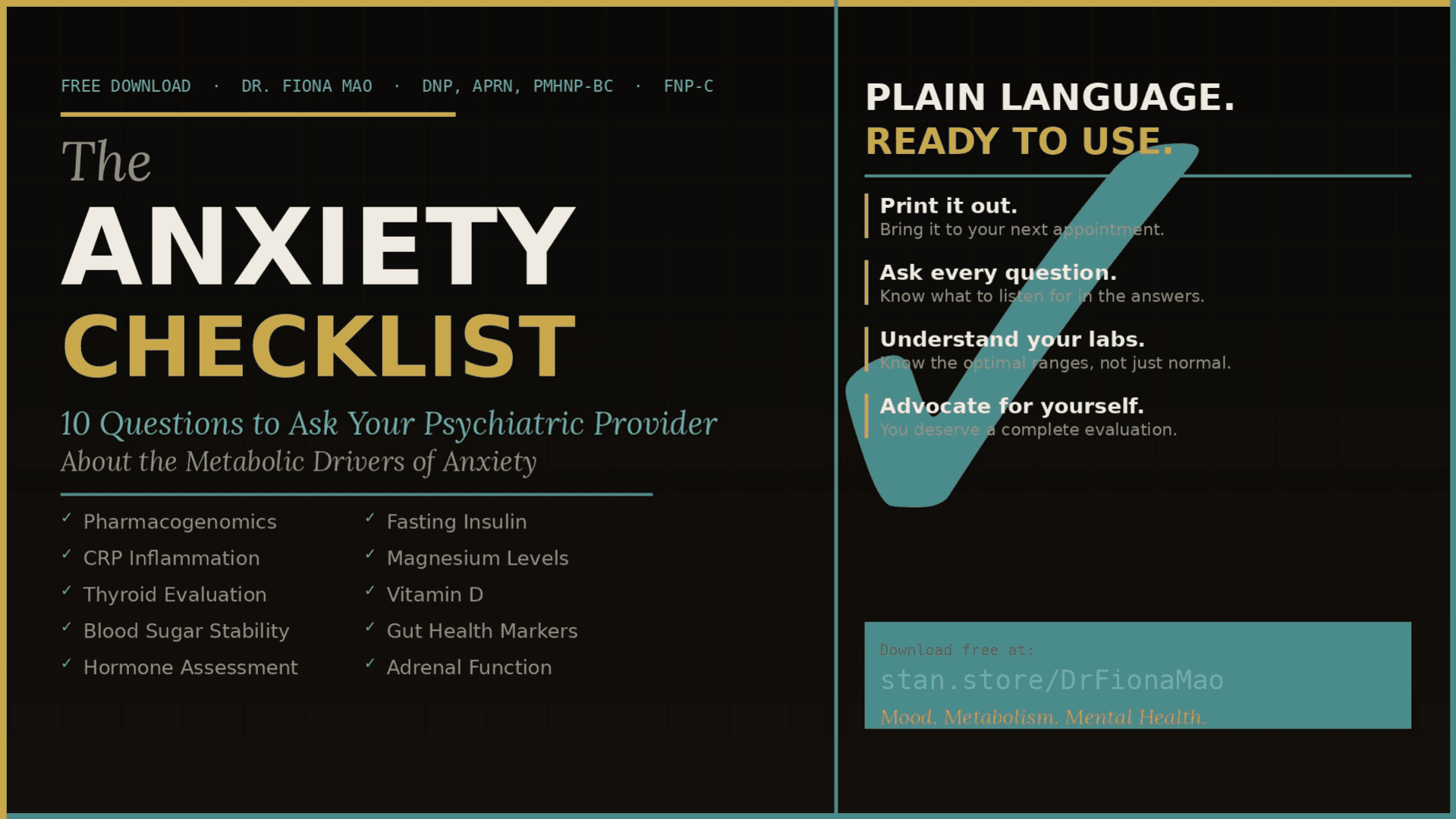 The Anxiety Checklist - Free Download