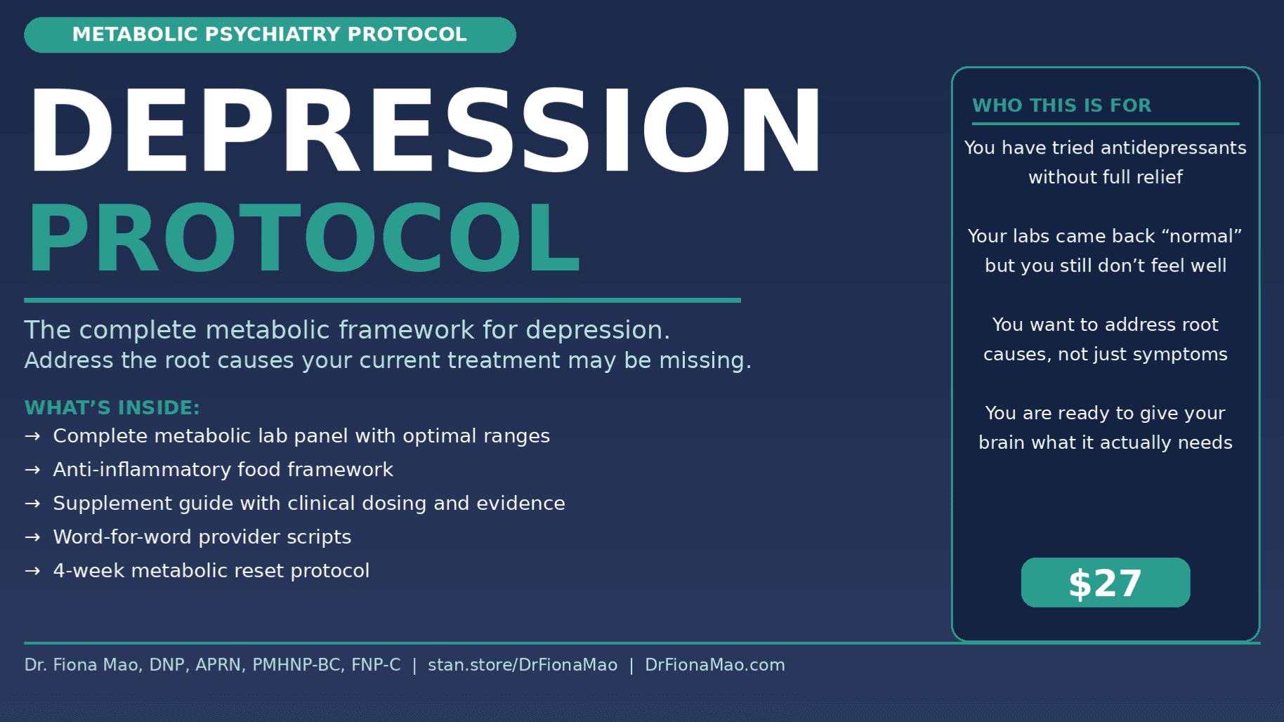 DEPRESSION PROTOCOL