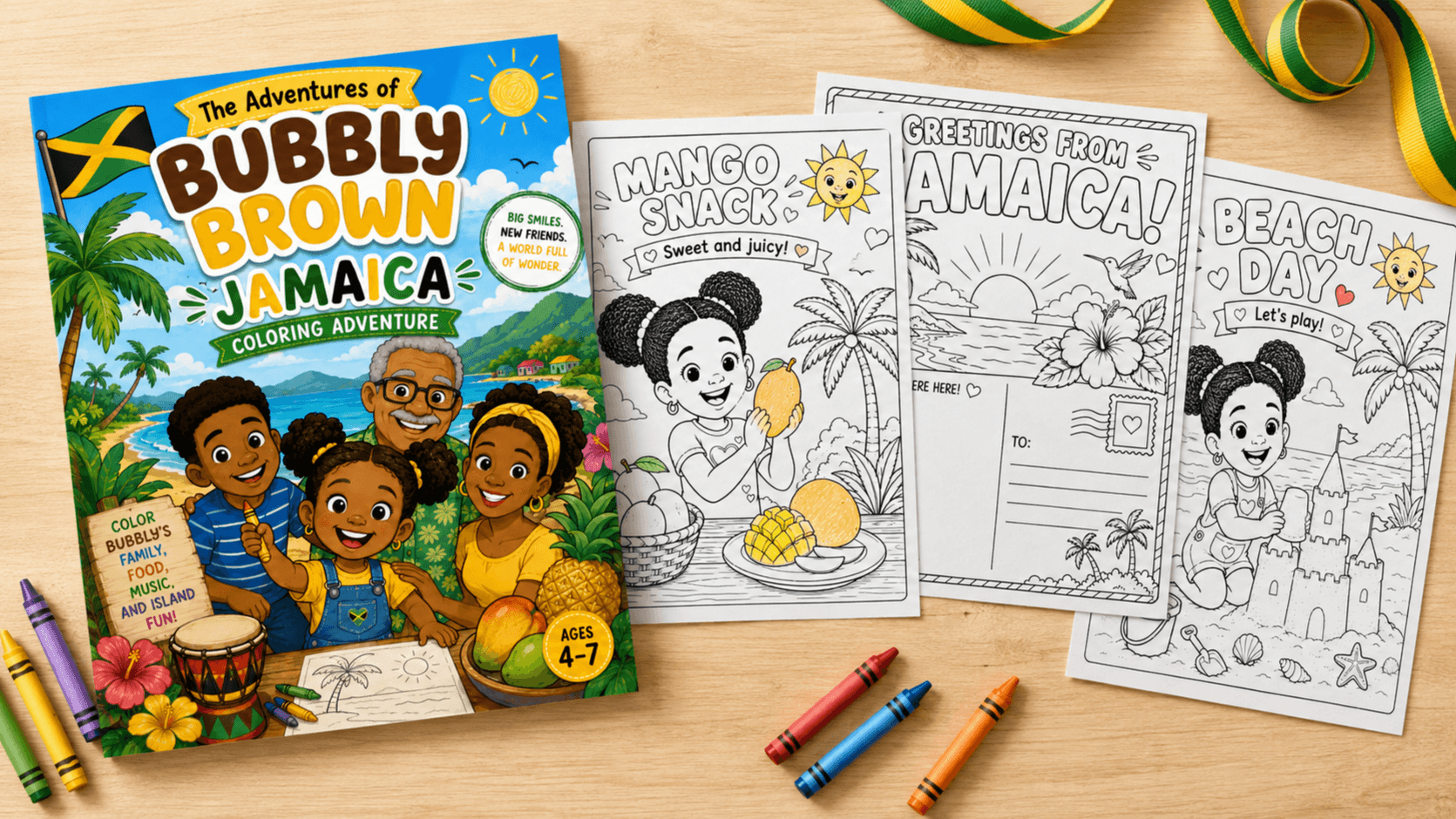 Bubbly Brown: Jamaica Coloring Book
