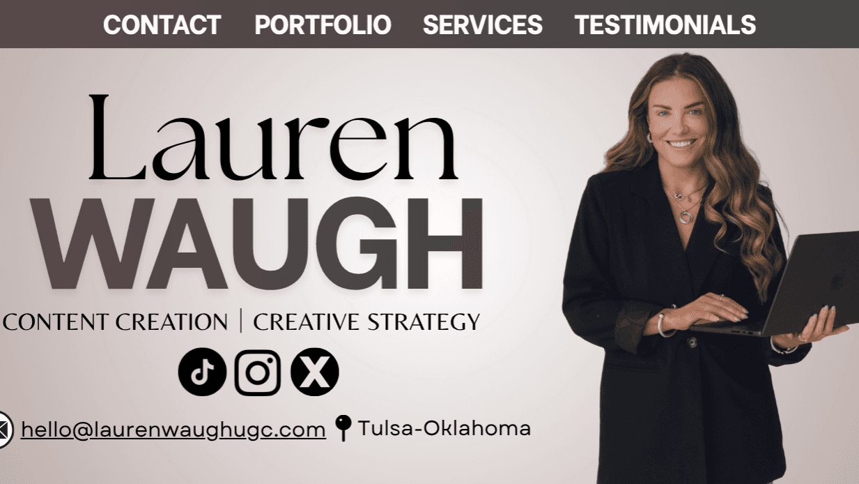 UGC Creator Portfolio Template (Canva)