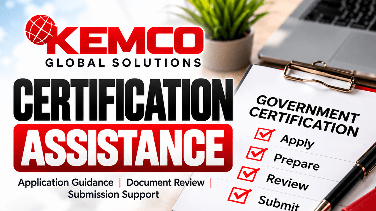 Federal Government Certification Assistance US