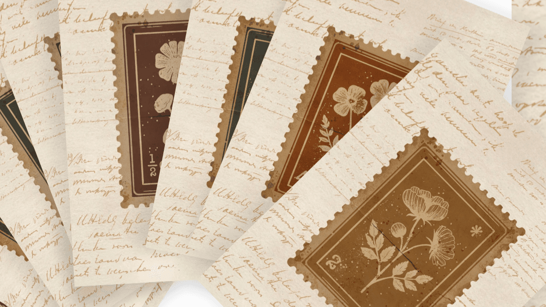 Vintage Stamps Wall Art Set