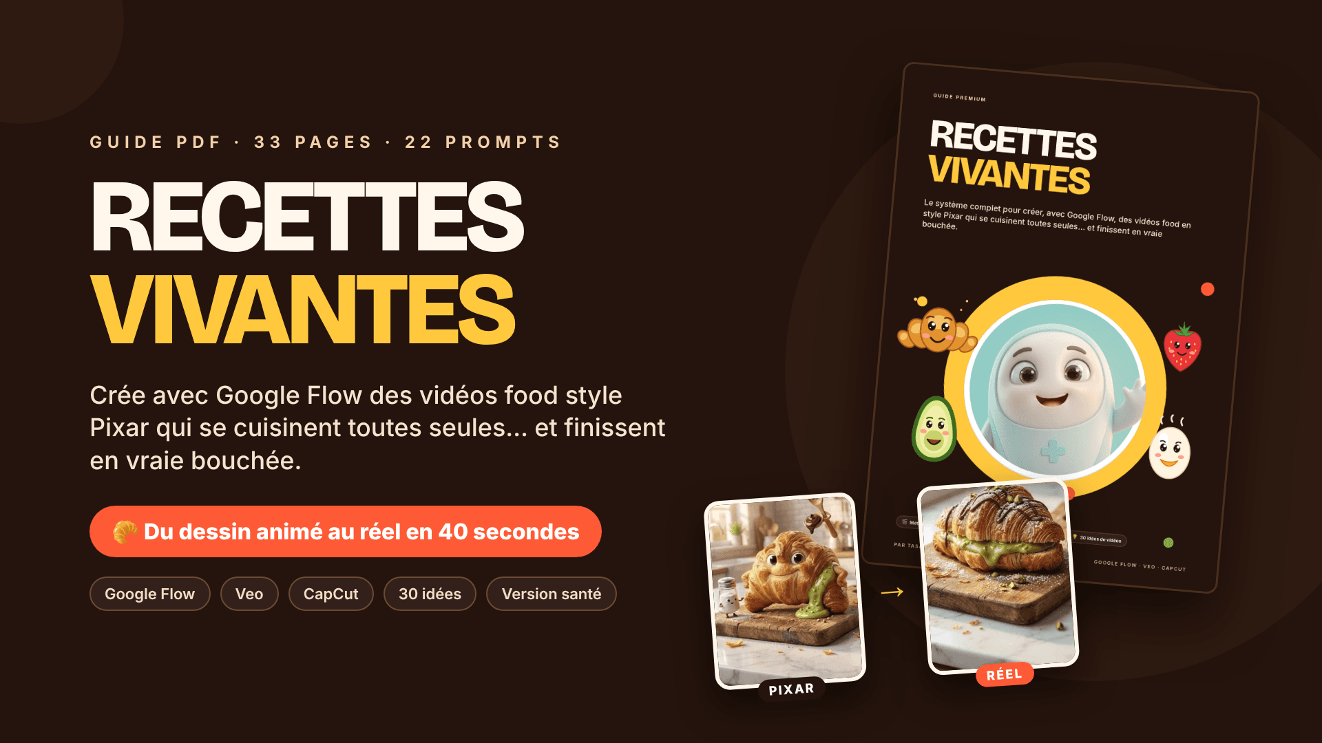 Crée des vidéos food IA qui explosent