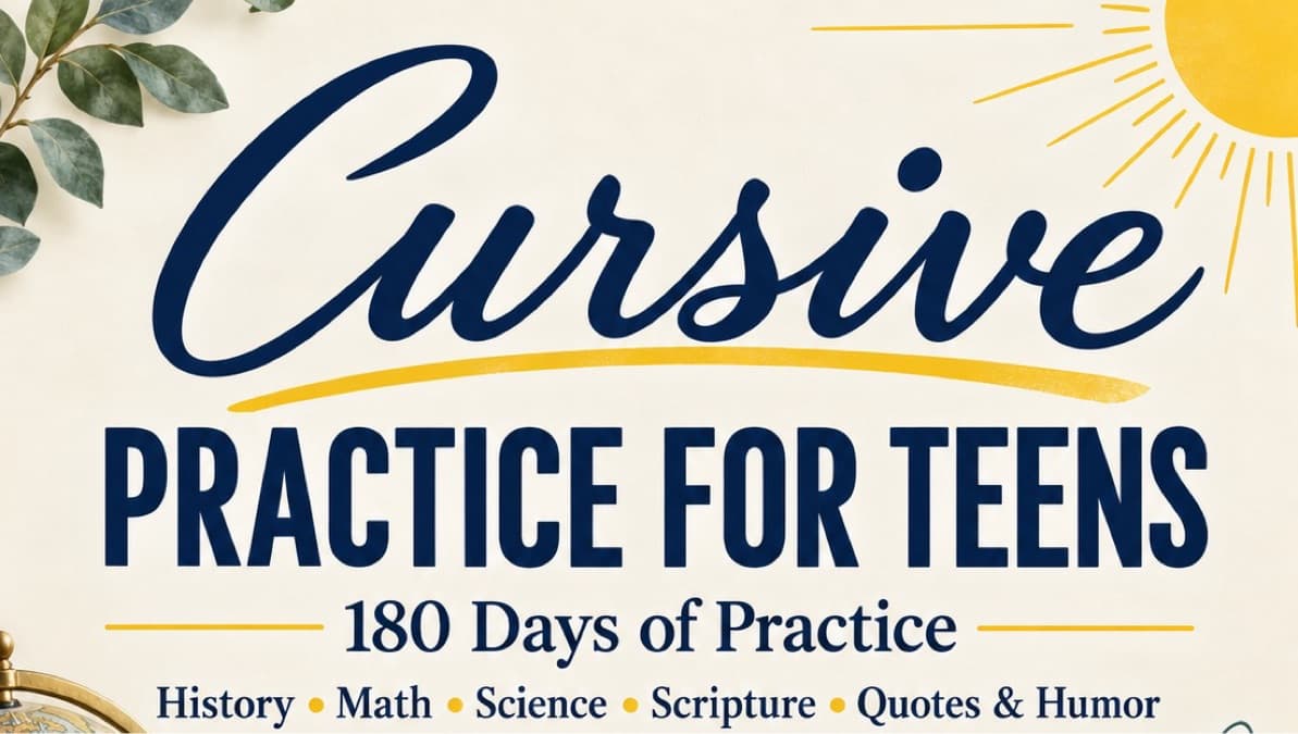 Cursive Practice for Teens