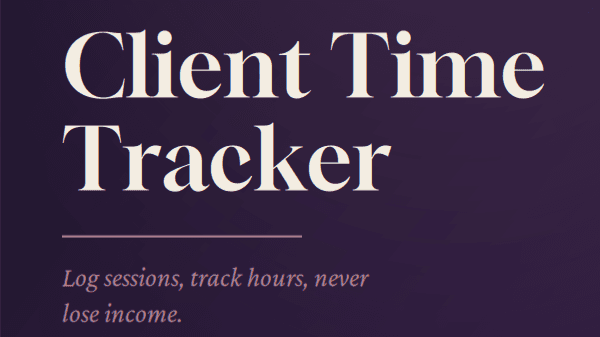 Client Time Tracker & Billing Log (Excel)