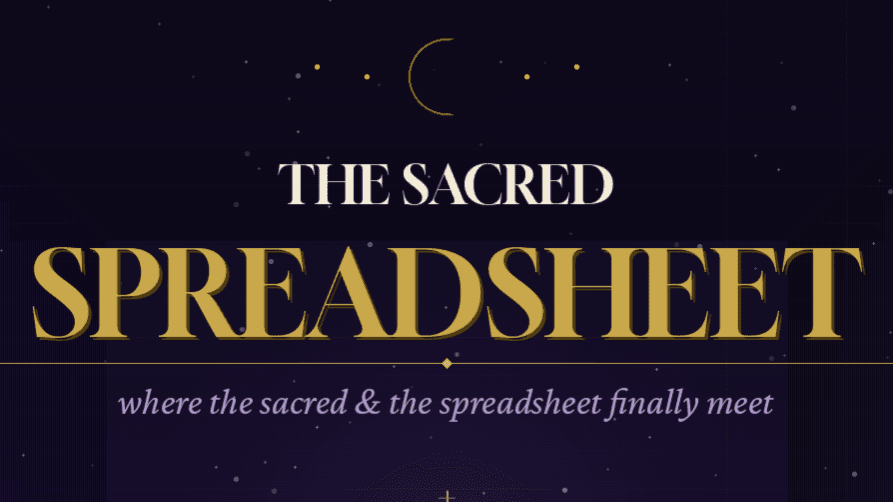 The Sacred Spreadsheet - Budget Template 