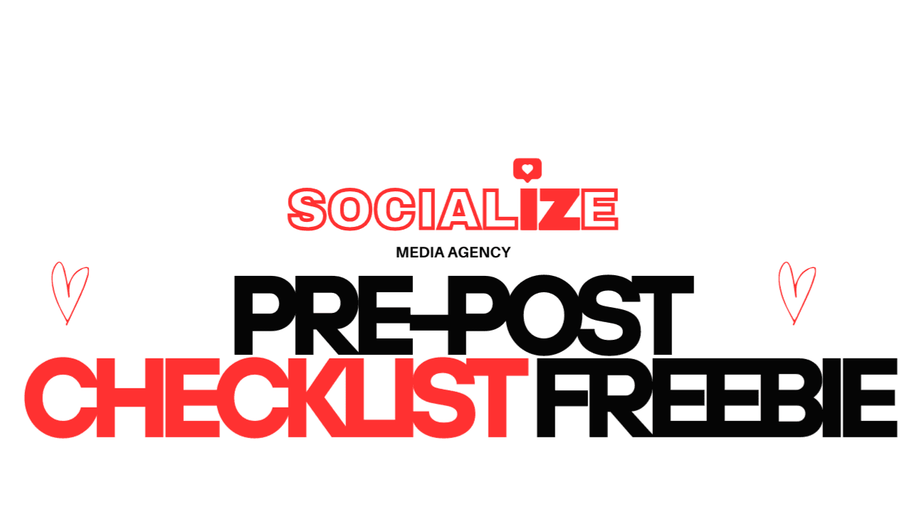 PRE-POST CHECKLIST FREEBIE