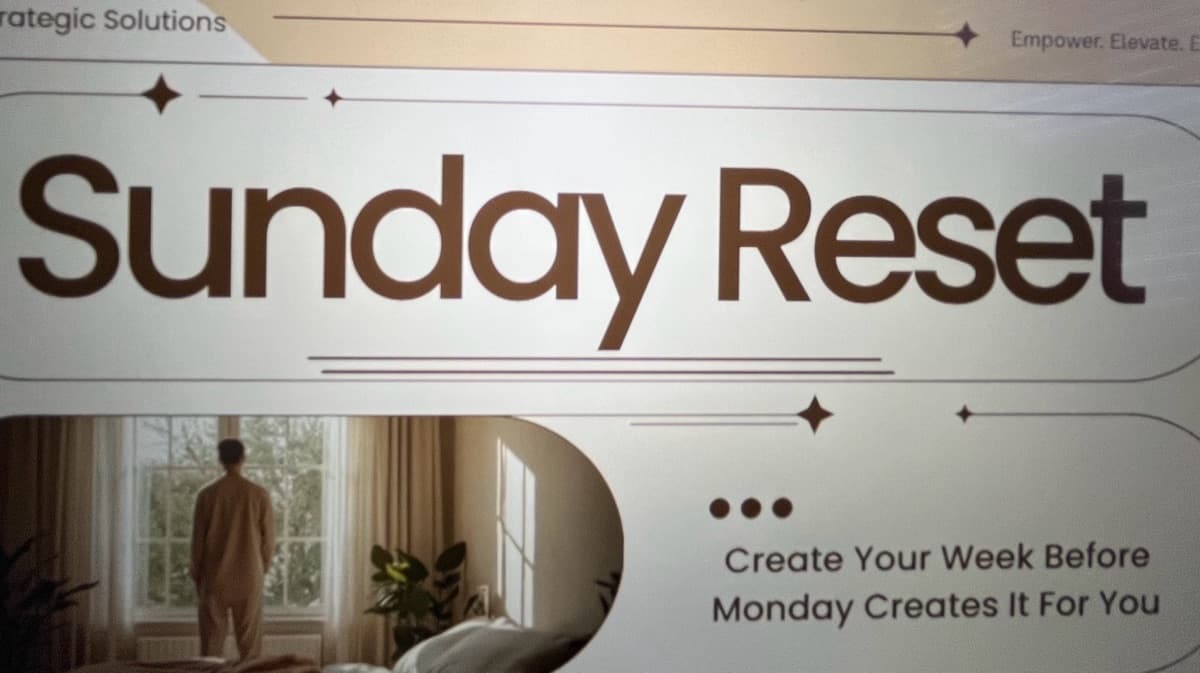 Get "The Sunday Reset" Now!