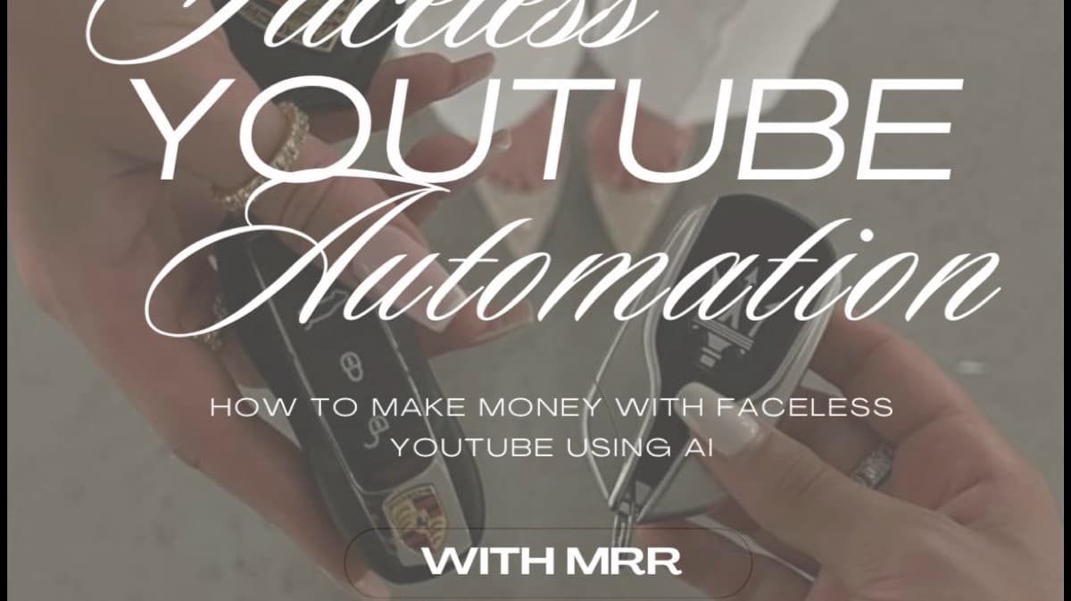 Get My Faceless YouTube Course Now!