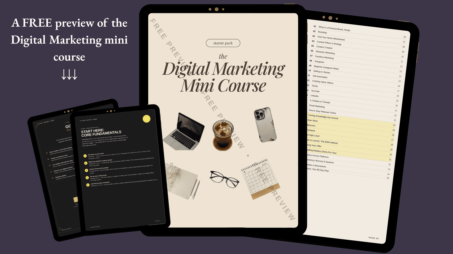 FREE PREVIEW!Rich off Digital Products mini course