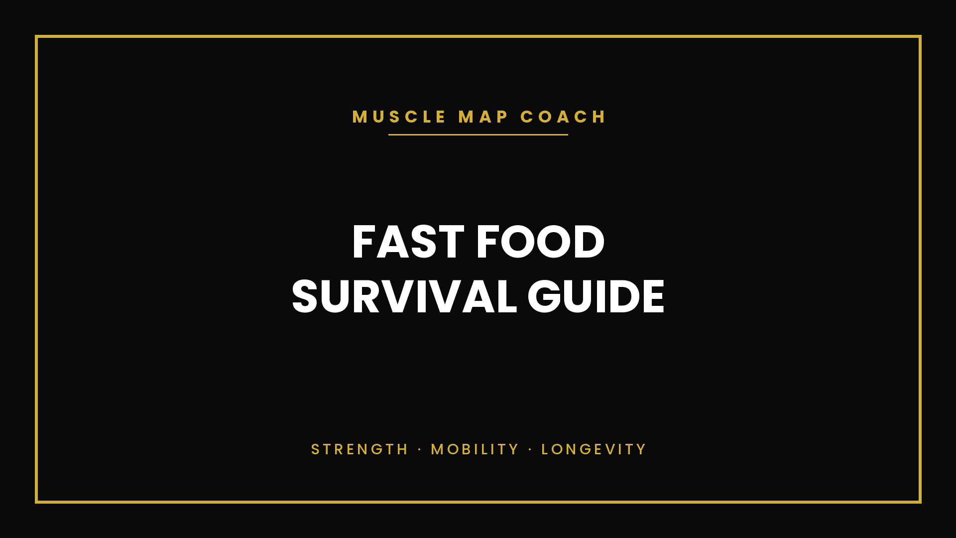 The Fast Food Survival Guide