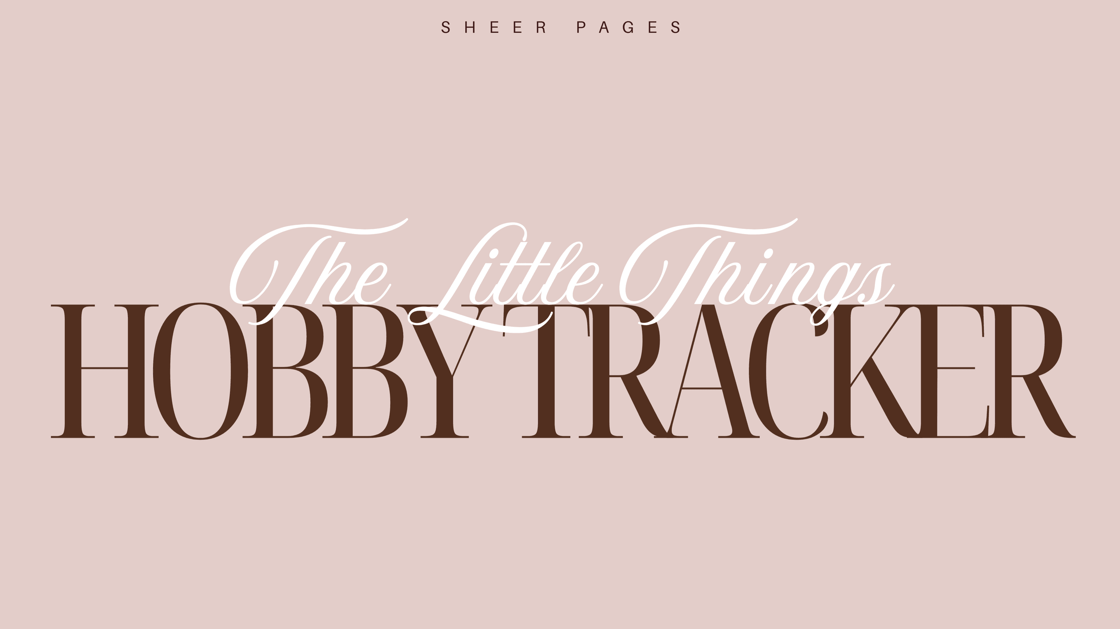 The Little Things Hobby Tracker - Blush