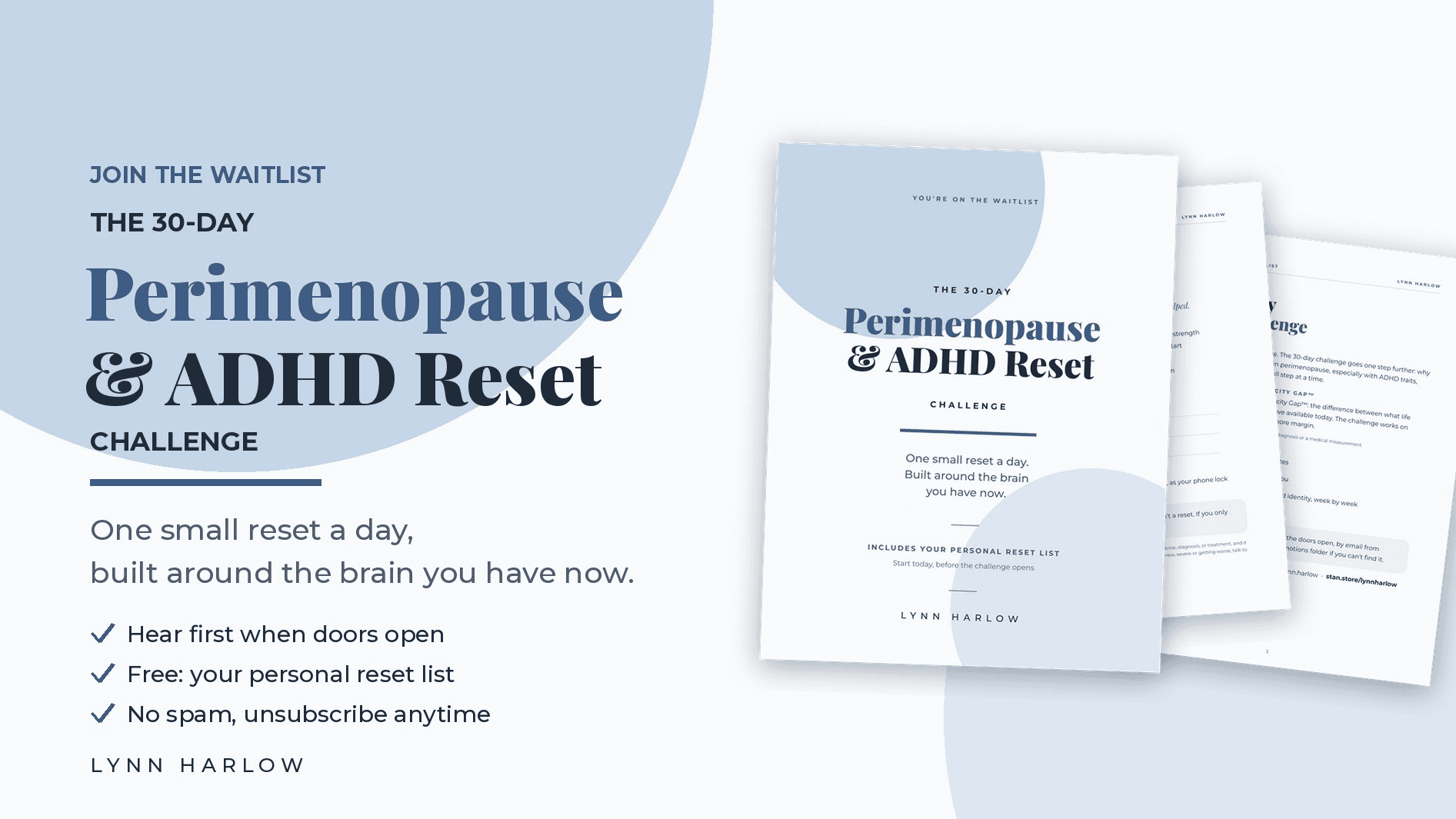 30-Day Perimenopause & ADHD Reset: Waitlist