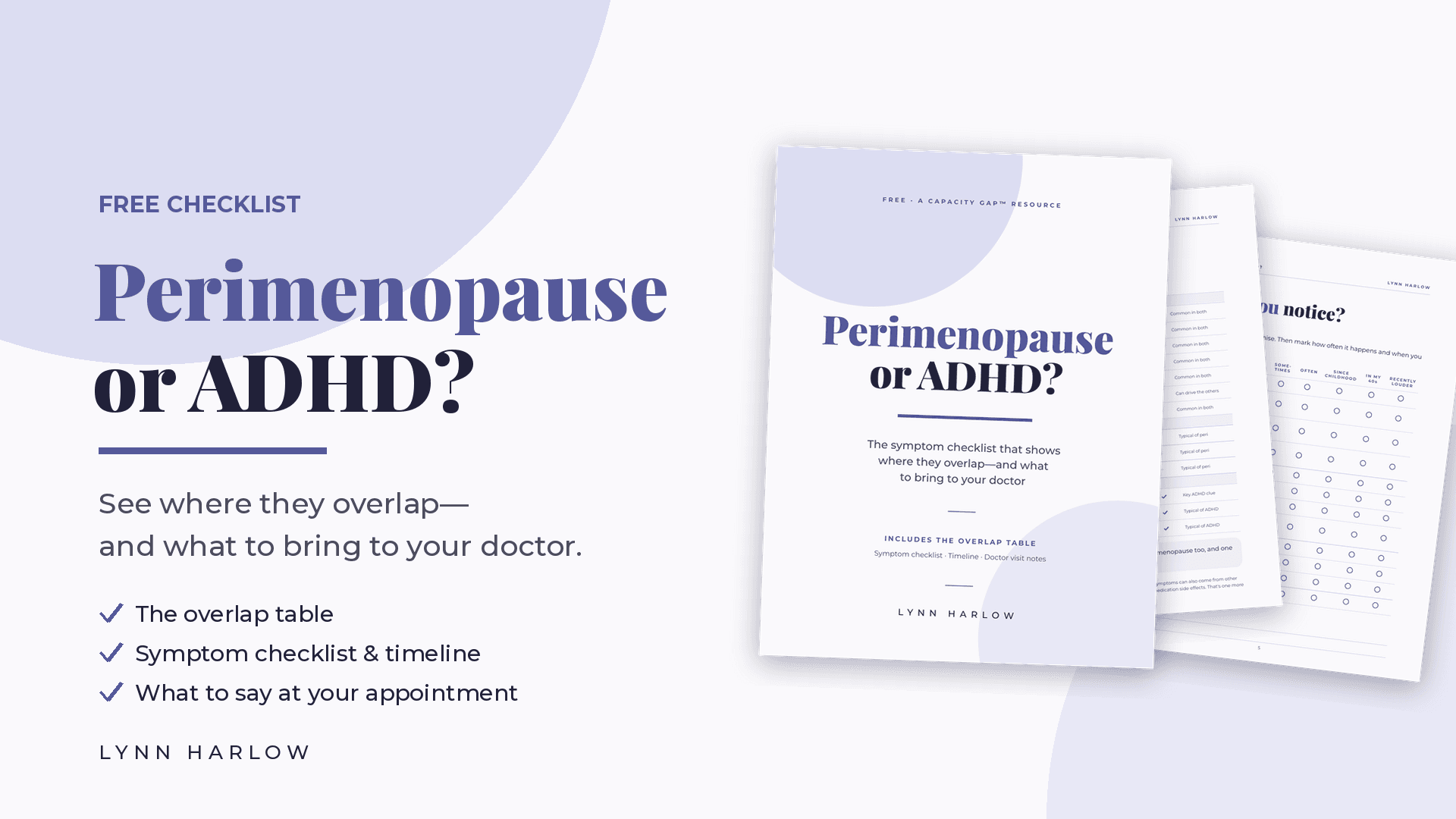 Perimenopause or ADHD? Free Checklist