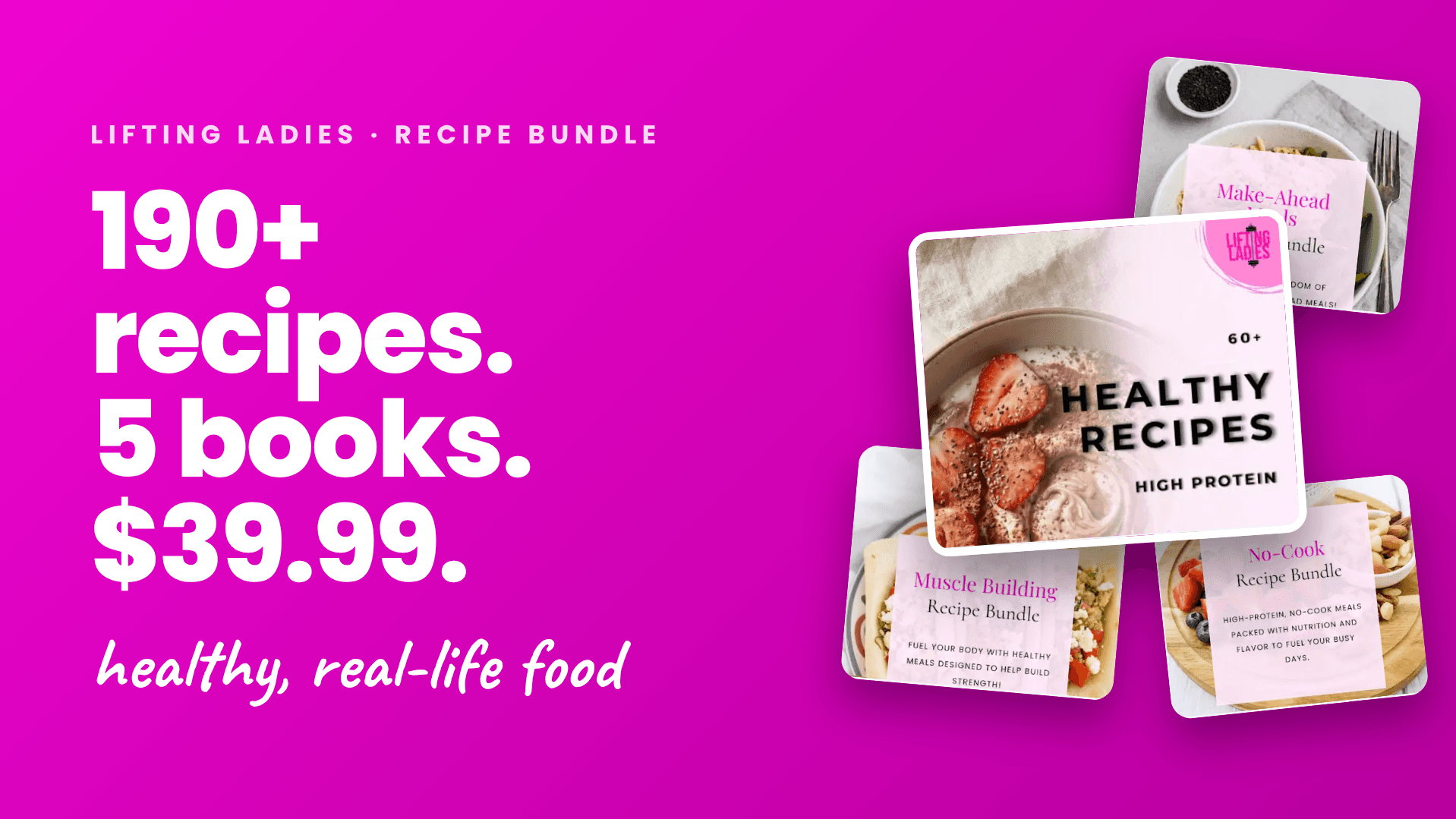The Recipe Bundle: 5 Books + 3 Meal Plans