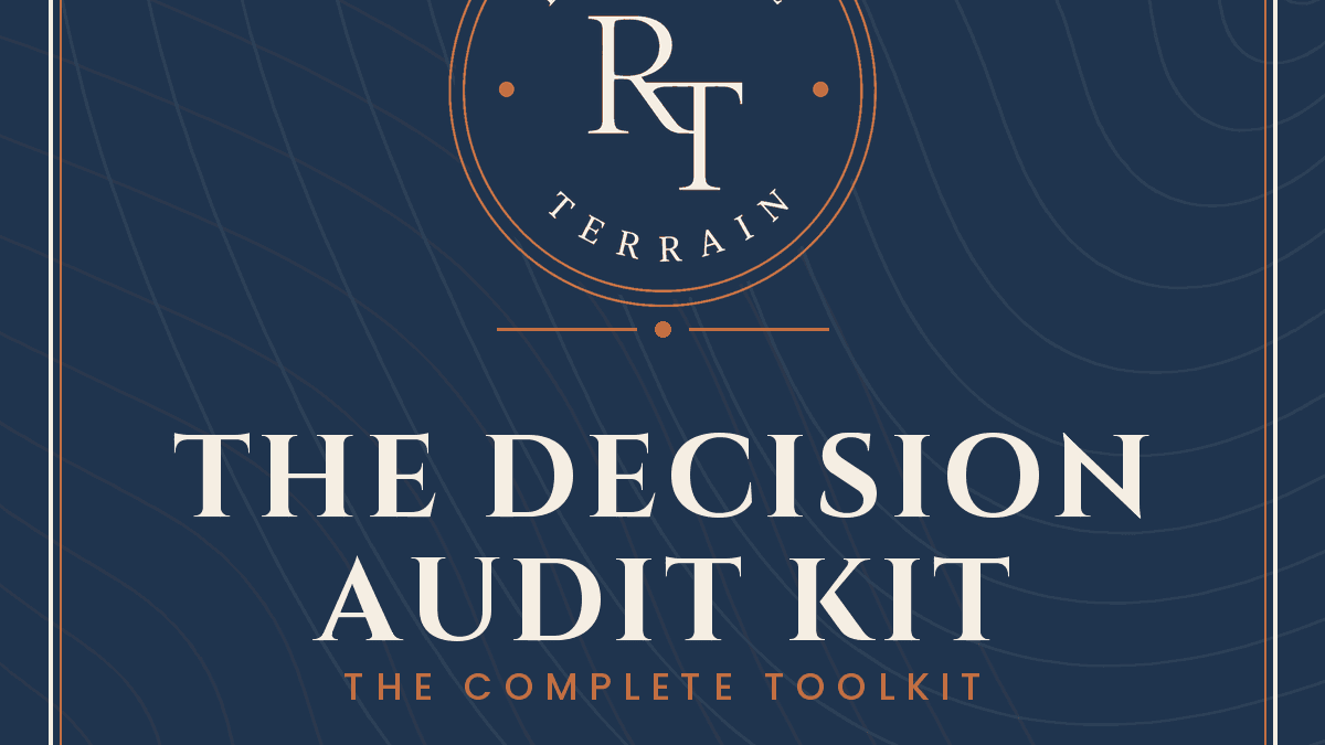  Stop Debating the Tool. Audit the Decision. 