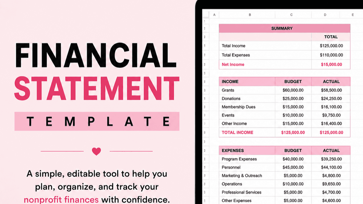 Get My Free Nonprofit Financial Template! 