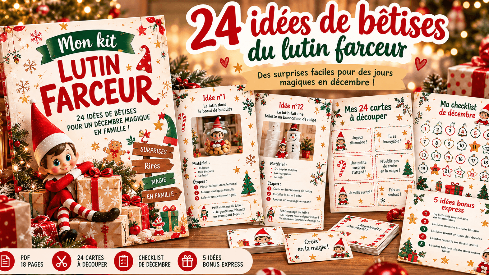 Kit Lutin Farceur à Imprimer | 24 Bêtises Faciles 