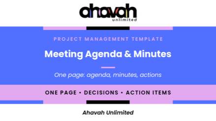 Meeting Agenda & Minutes Template (Word)