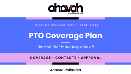 PTO Coverage Plan Template (Word)