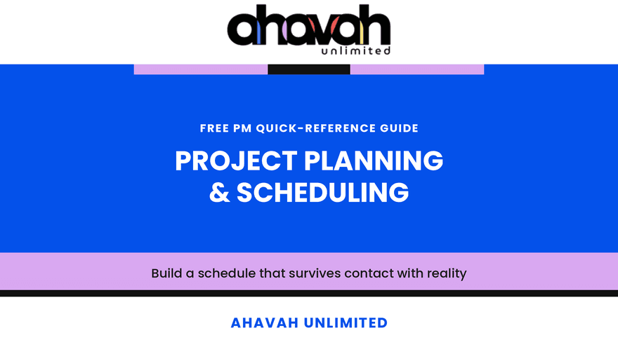 Project Planning & Scheduling - QRG (Free)