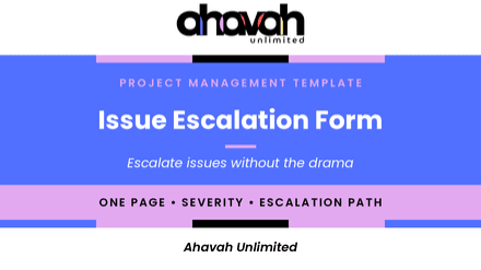 Issue Escalation Form Template (Word)