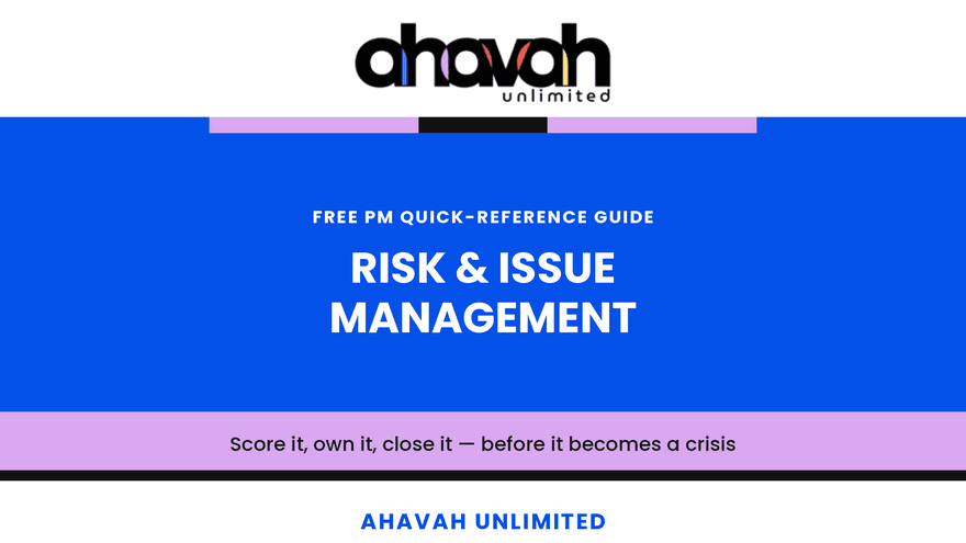 Risk & Issue Management -  QRG (Free)