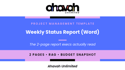 Weekly Status Report Template (Word)