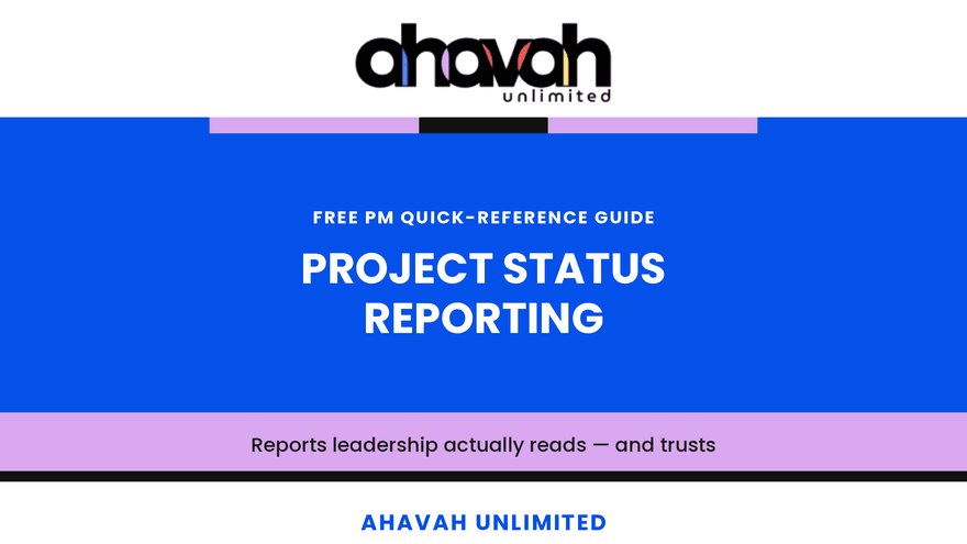 Project Status Reporting  - QRG (Free)