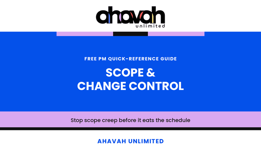 Scope & Change Control  - QRG (Free)