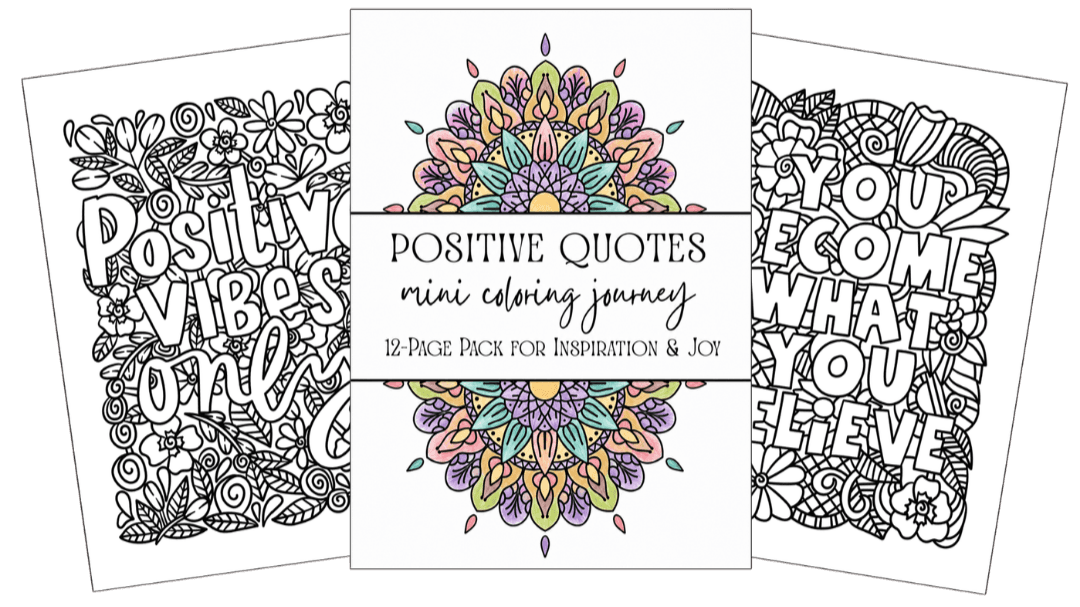 Positive Quotes Mini Coloring Journey