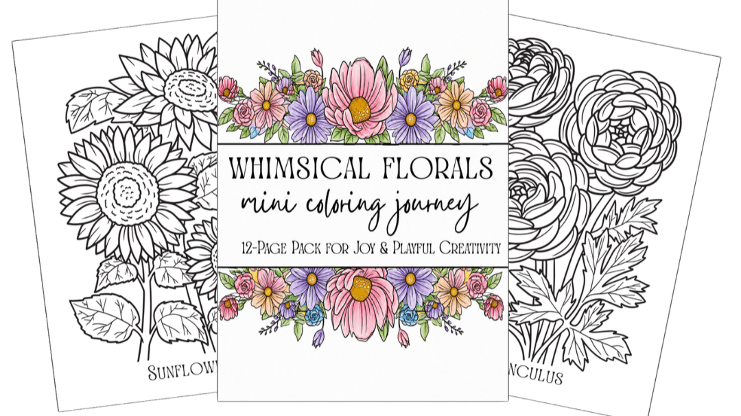 Whimsical Florals Mini Coloring Journey