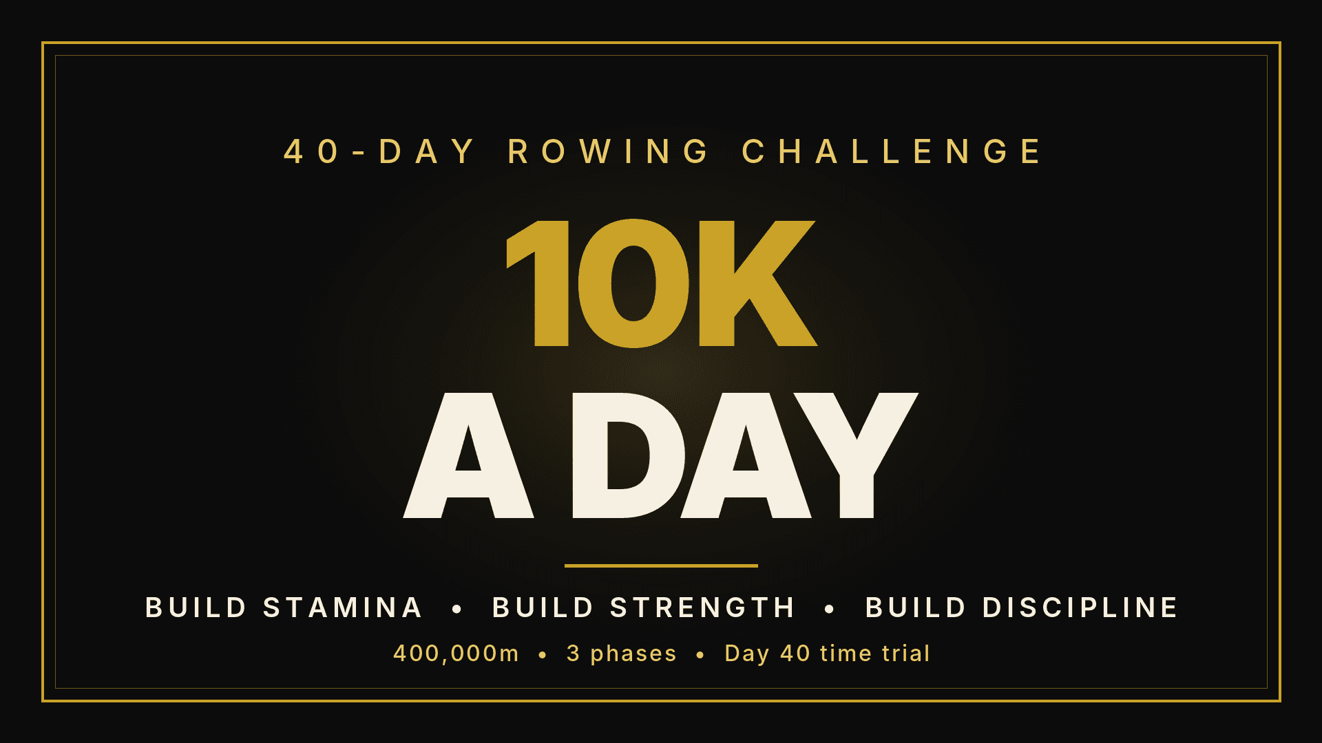 10K A Day: 40-Day Rowing Challenge