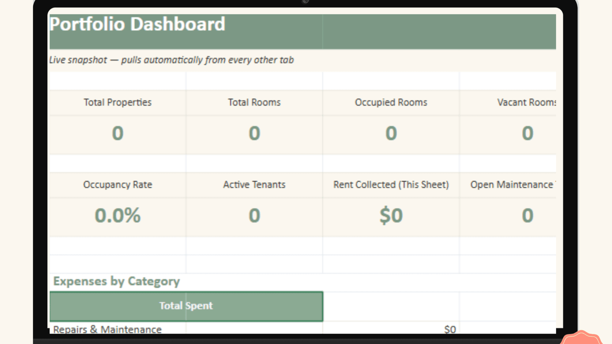 Co-Living Property Management Tracker
