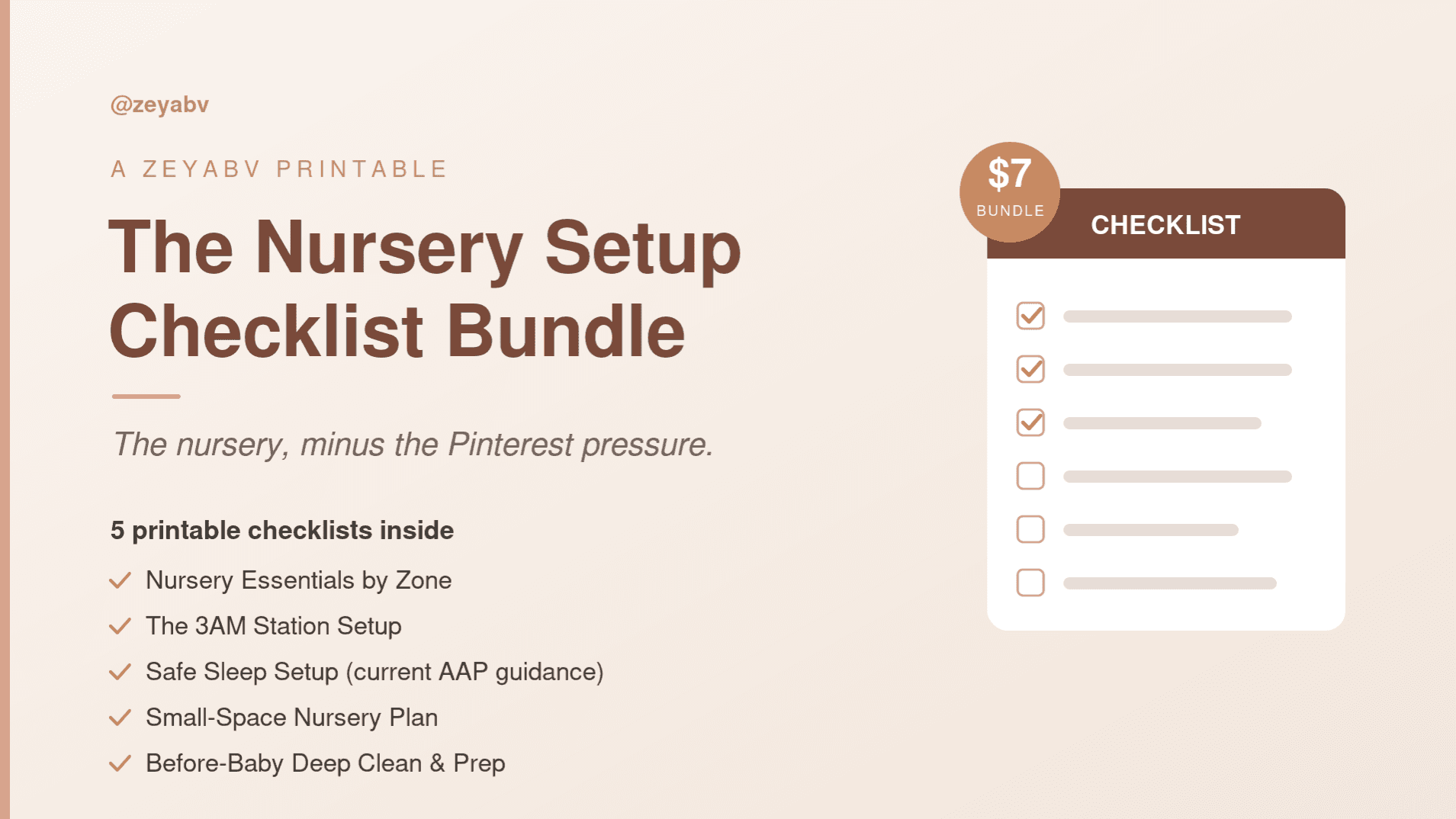 The Nursery Setup Checklist Bundle