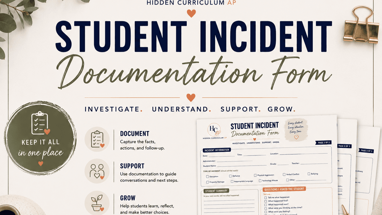 Get My Student Incident Document Now!
