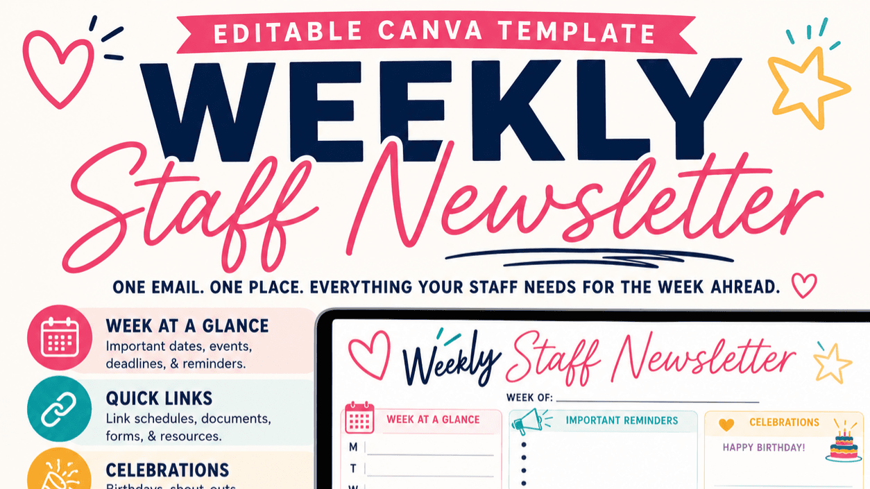 💌 Weekly Staff Newsletter Template