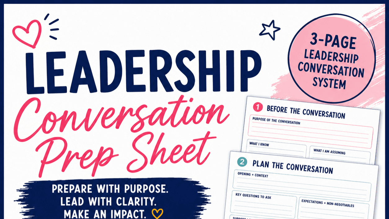 💬 Leadership Conversation Prep Sheet