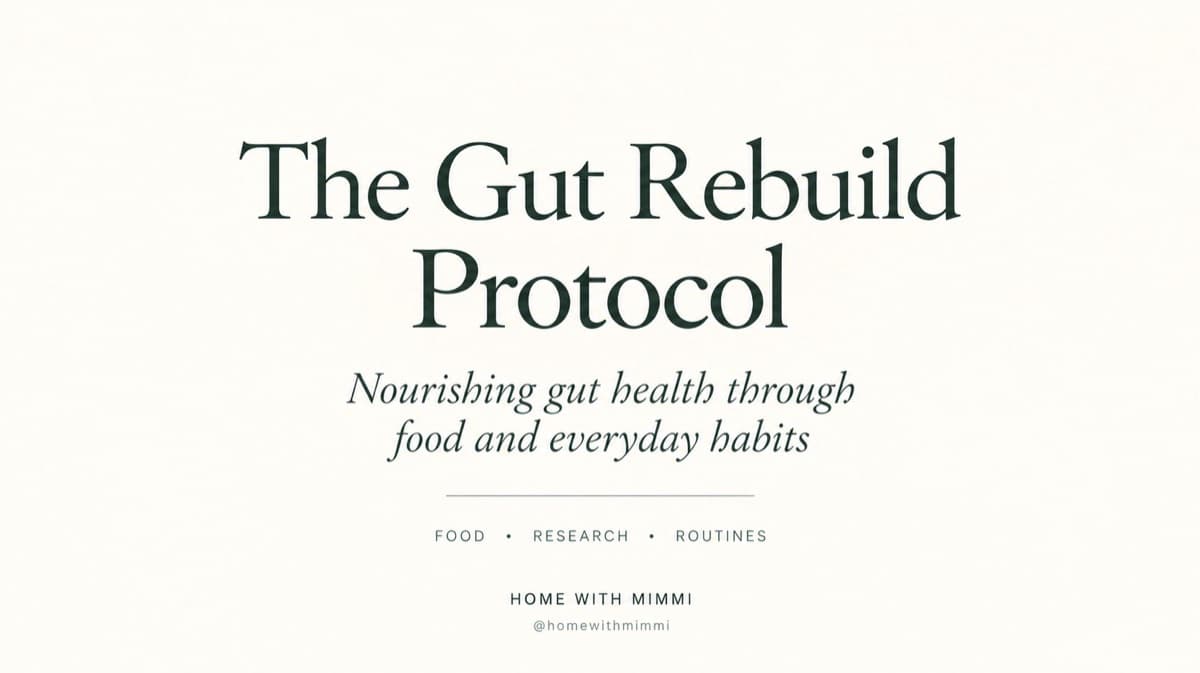 The Gut Rebuild Protocol