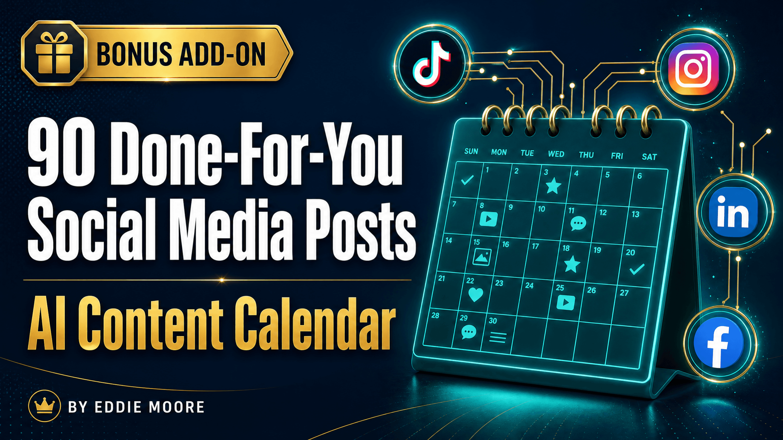 AI Content Calendar + 90 Done-For-You Posts