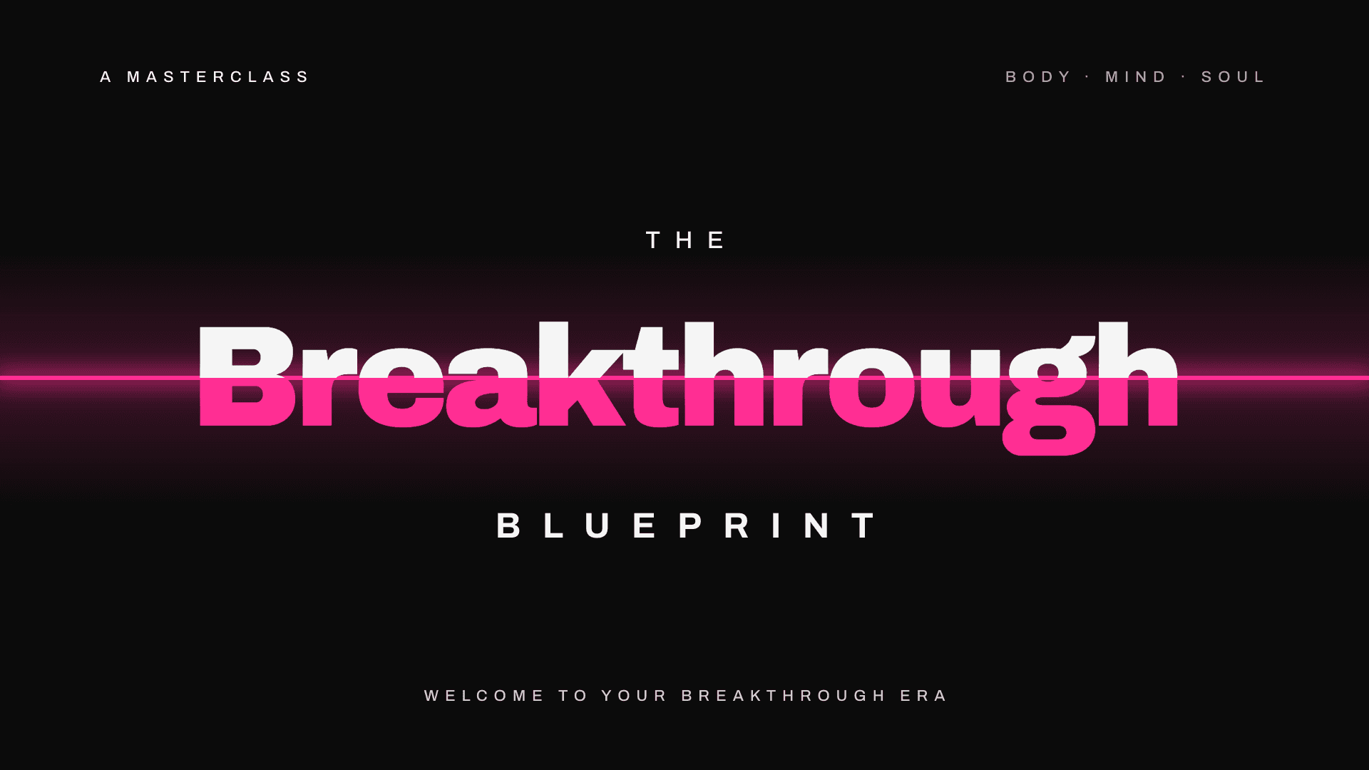 THE BREAKTHROUGH BLUEPRINT